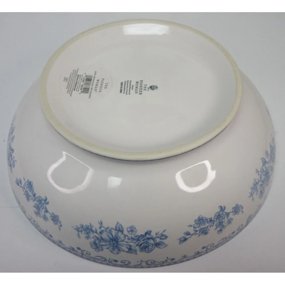 Pioneer Woman  Serving Bowl Agatha Blue White 11
